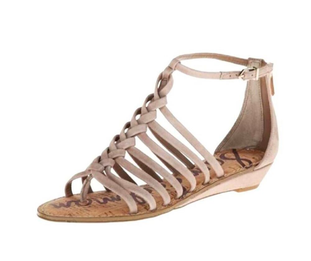 SAM EDELMAN Dakota Strappy Mini Wedge Sandal Size 10M